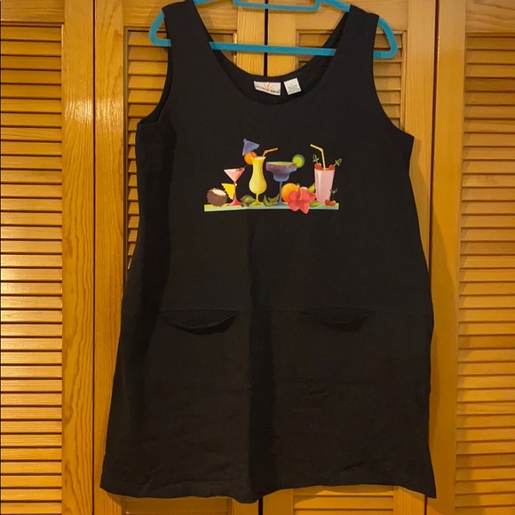 Black beach cover up size L - Picture 1 of 4